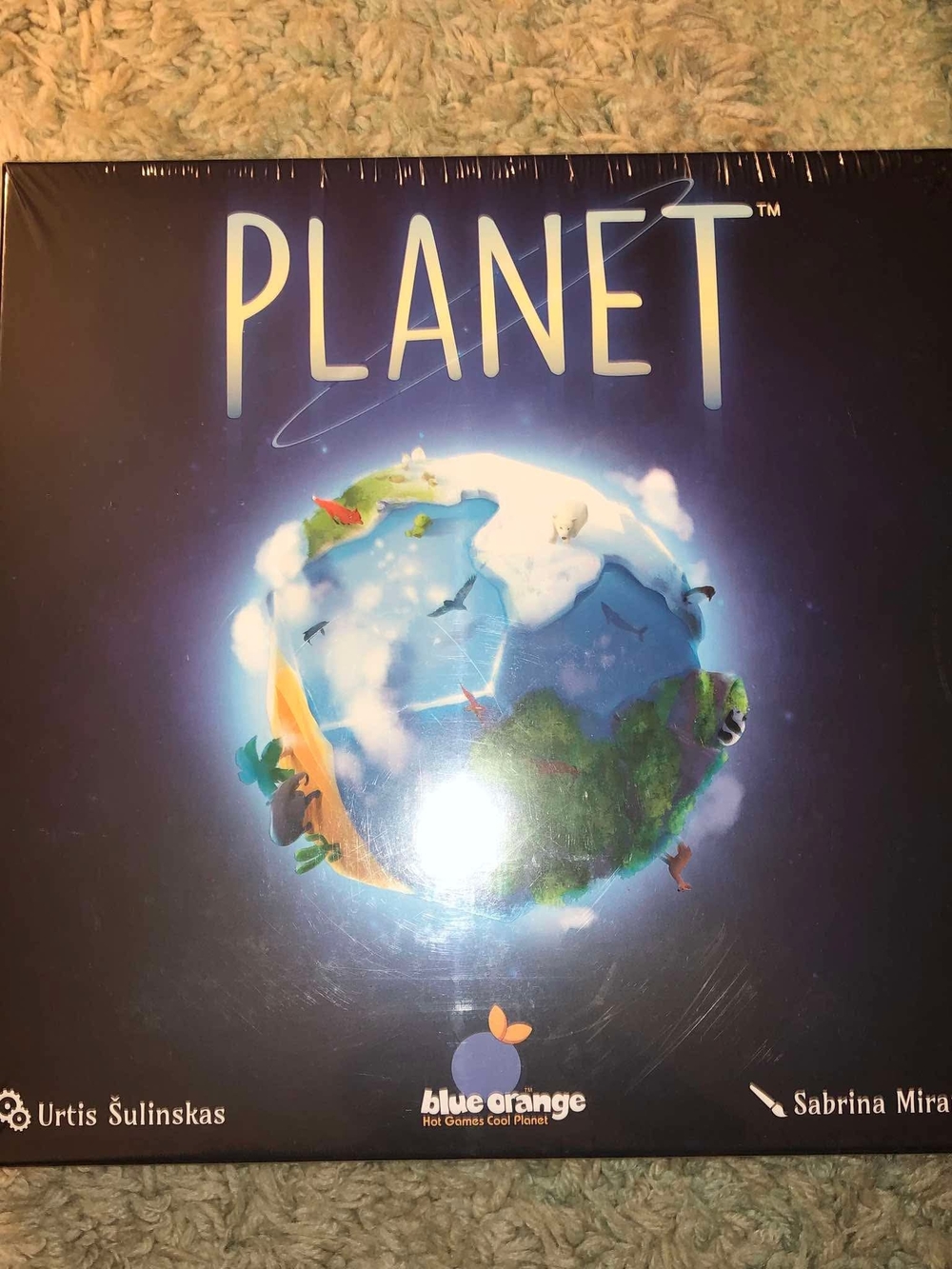 Planet Board Game - Blue, White, Green